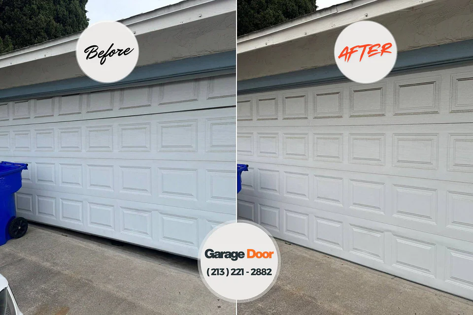 Before and after: garage door repair Lexington, KY